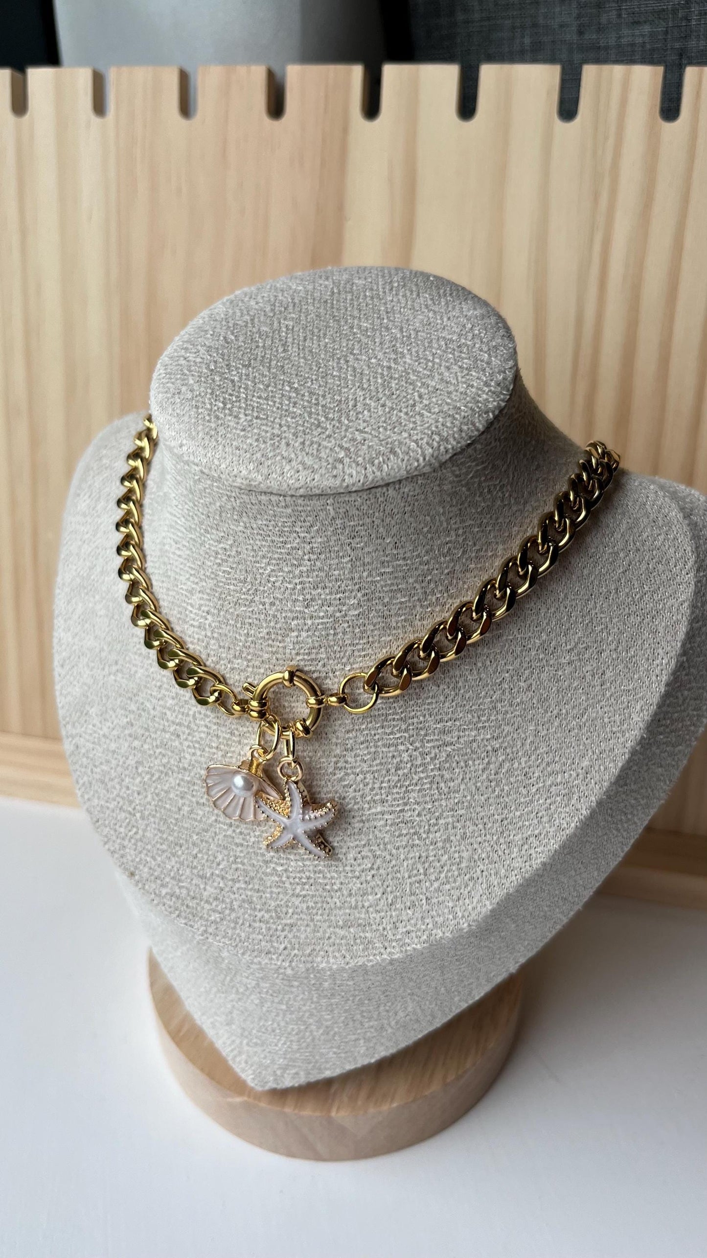 Chunky Seaside Charm Necklace