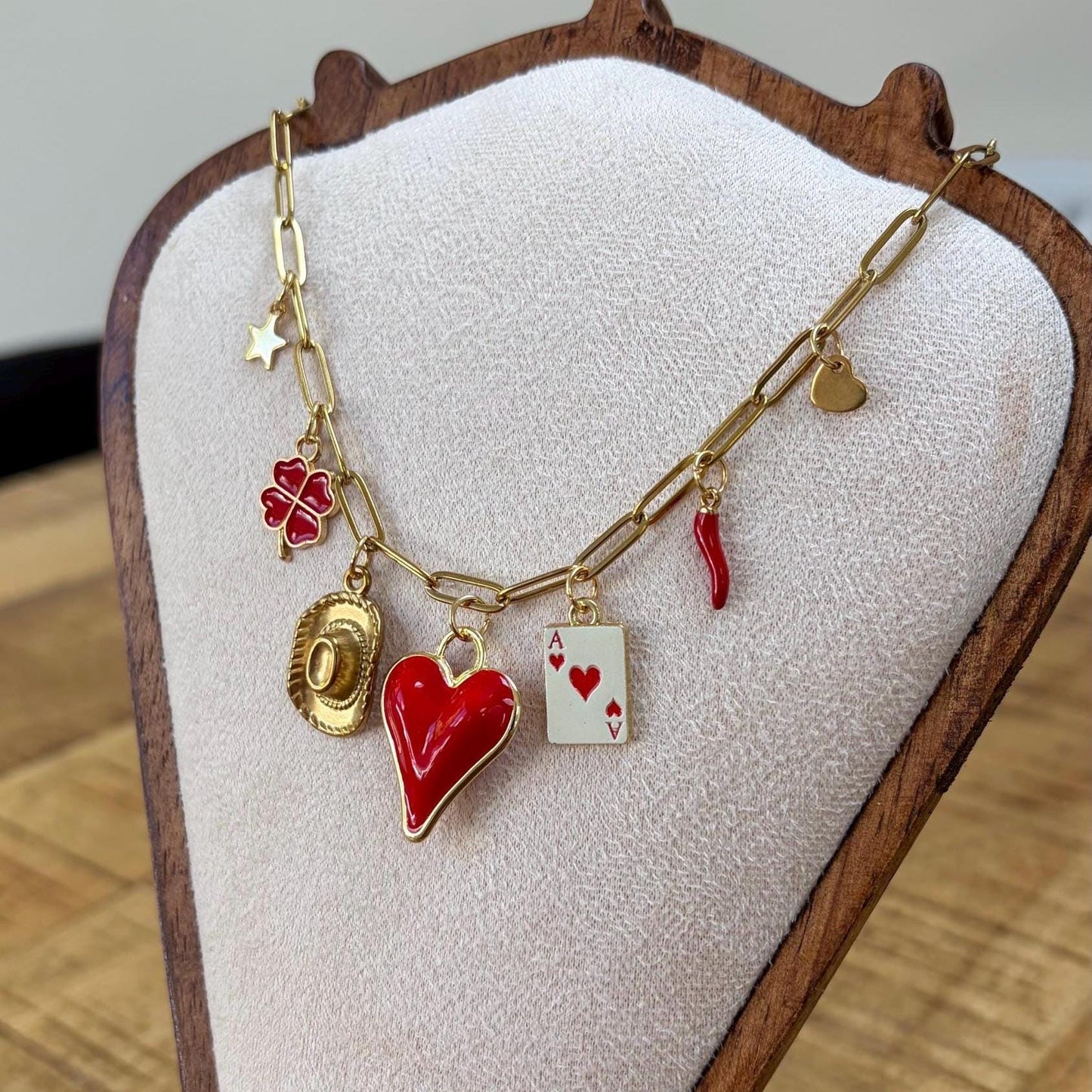 Gold Multi Charm Necklace
