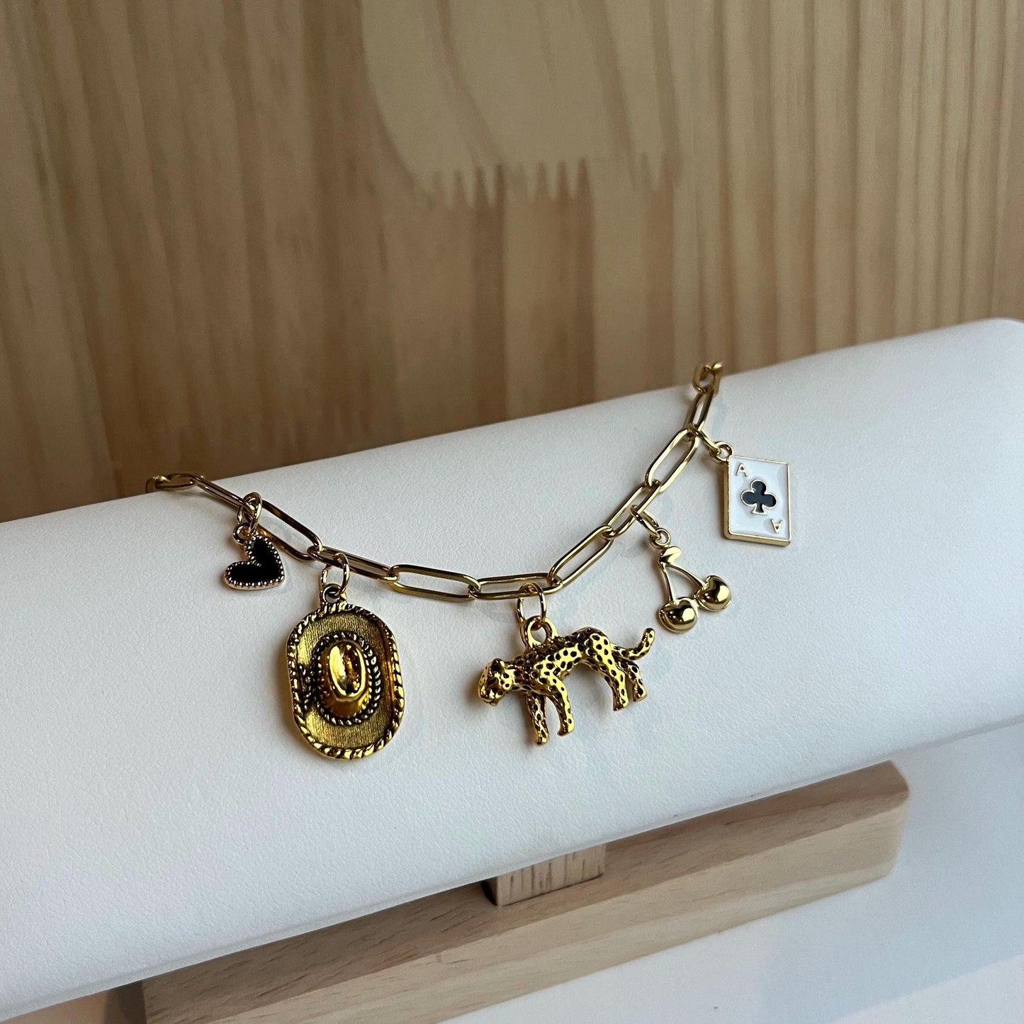Black Leopard Charm Necklace