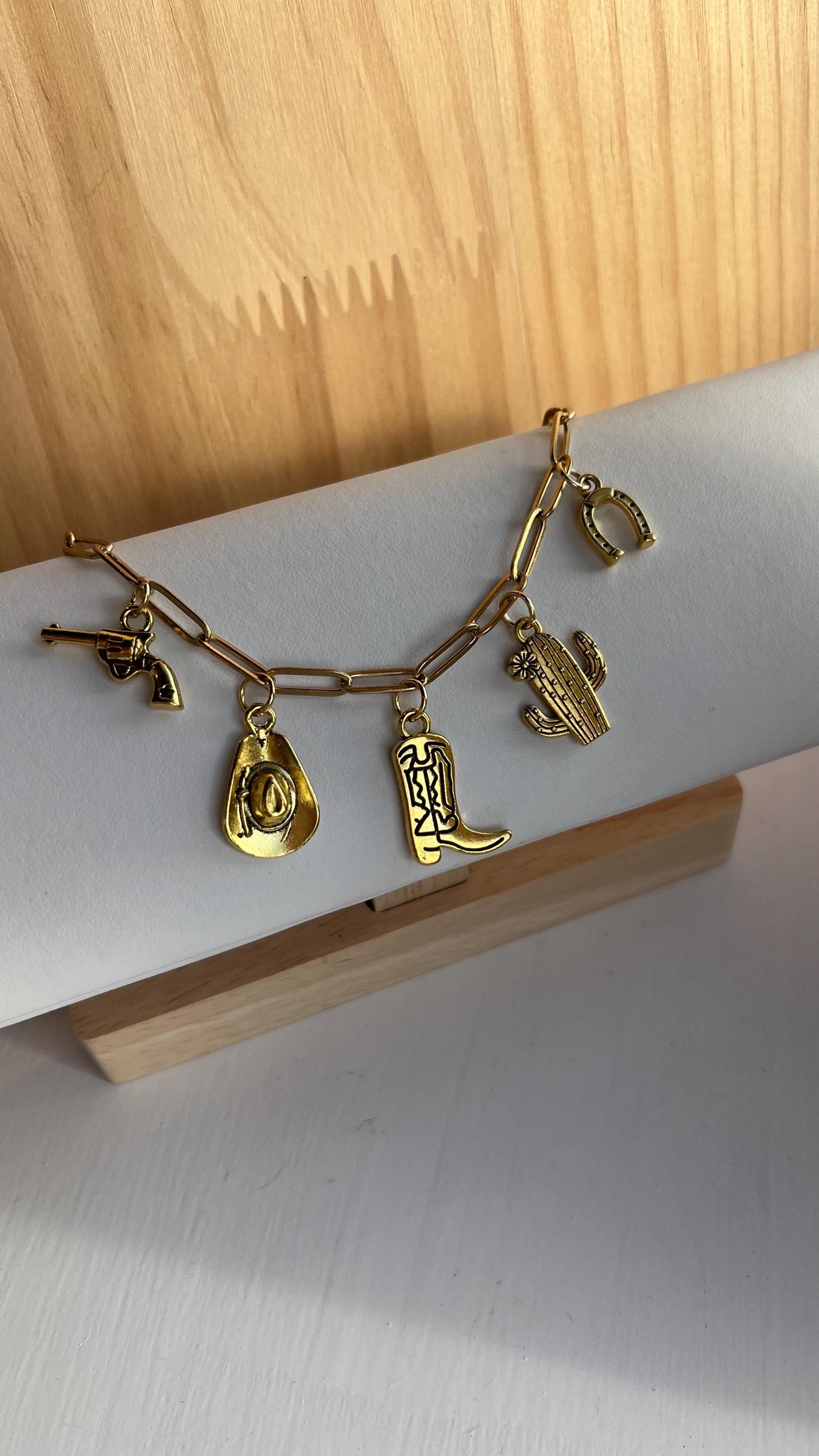 Western Cowboy Boot Charm Necklace