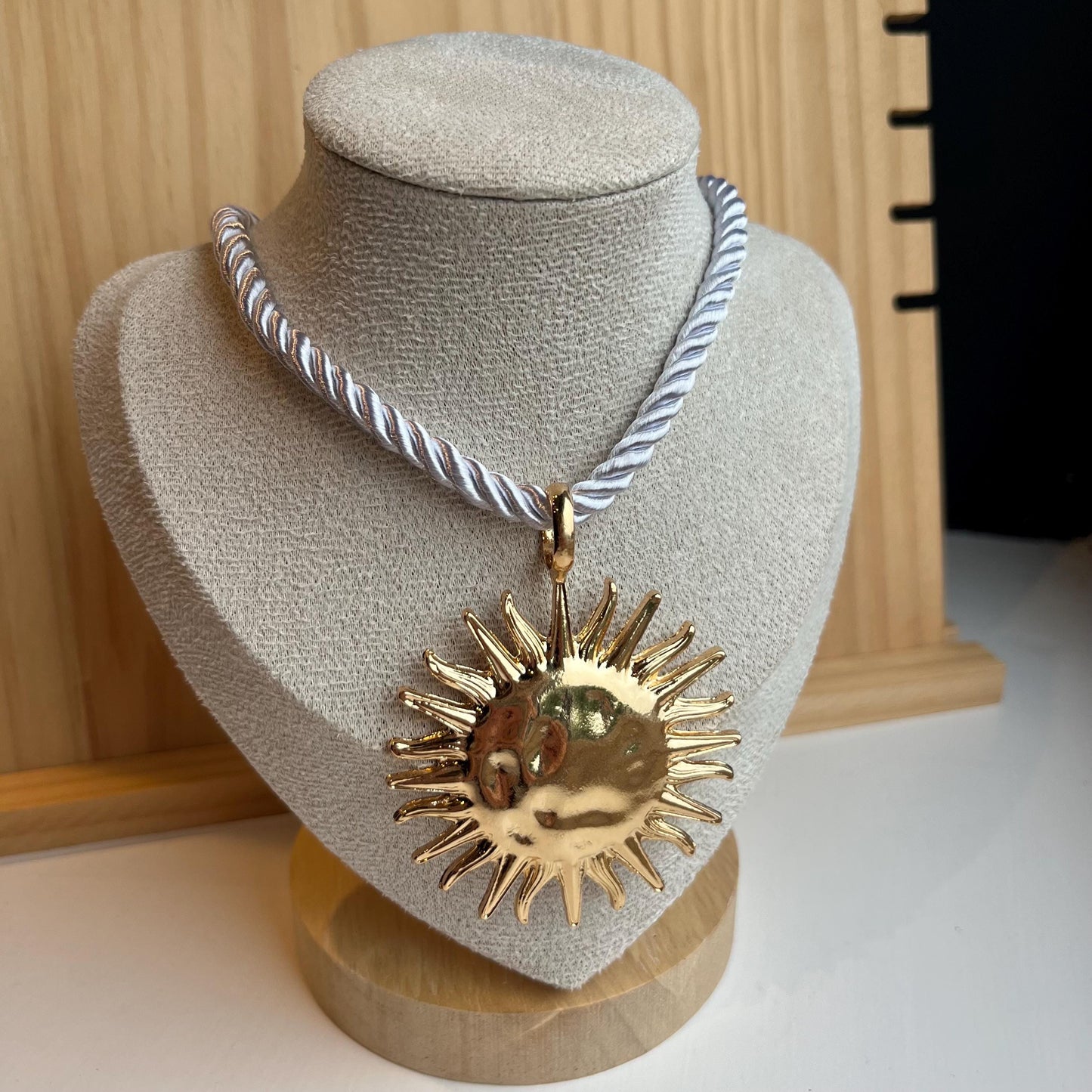 Gold Sun Charm Necklace