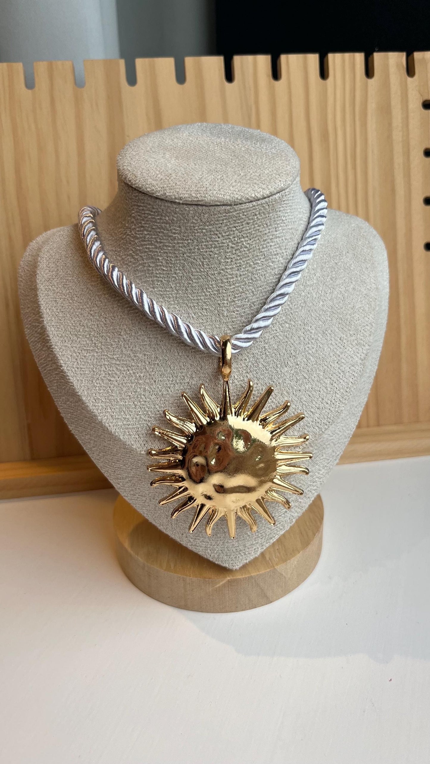 Gold Sun Charm Necklace