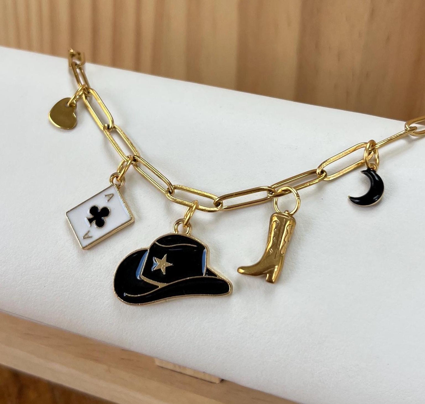 Black Space Cowboy Charm Necklace