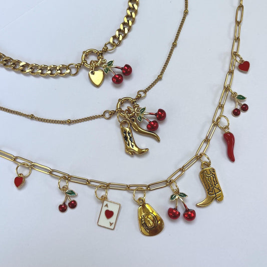 Custom Gold Charm Necklace