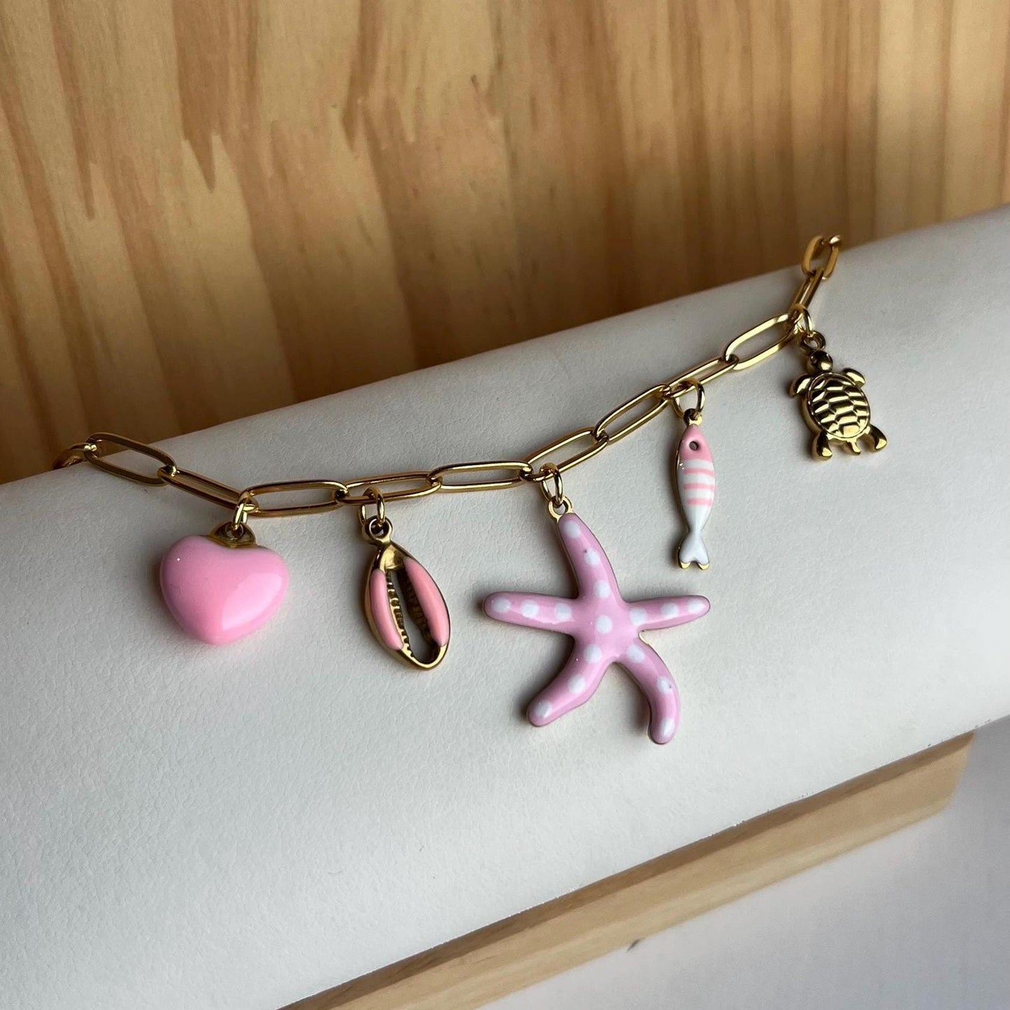 Pink Seaside Charm Necklace
