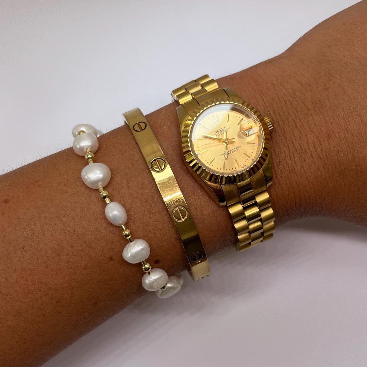 Faux Pearl Beaded Bracelet
