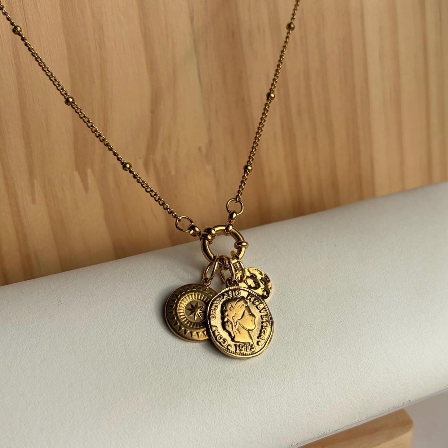Gold Penny Charm Necklace