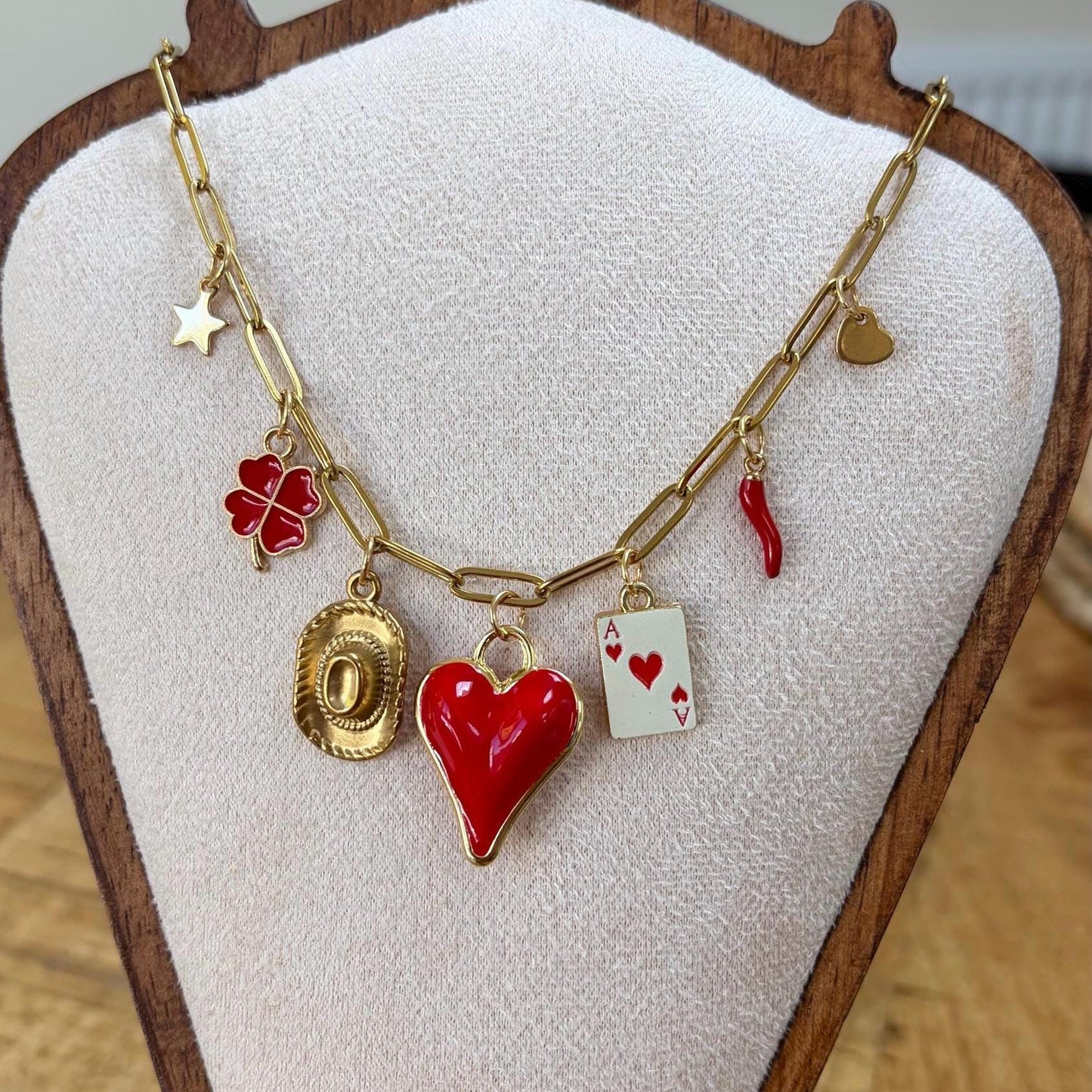 Gold Multi Charm Necklace