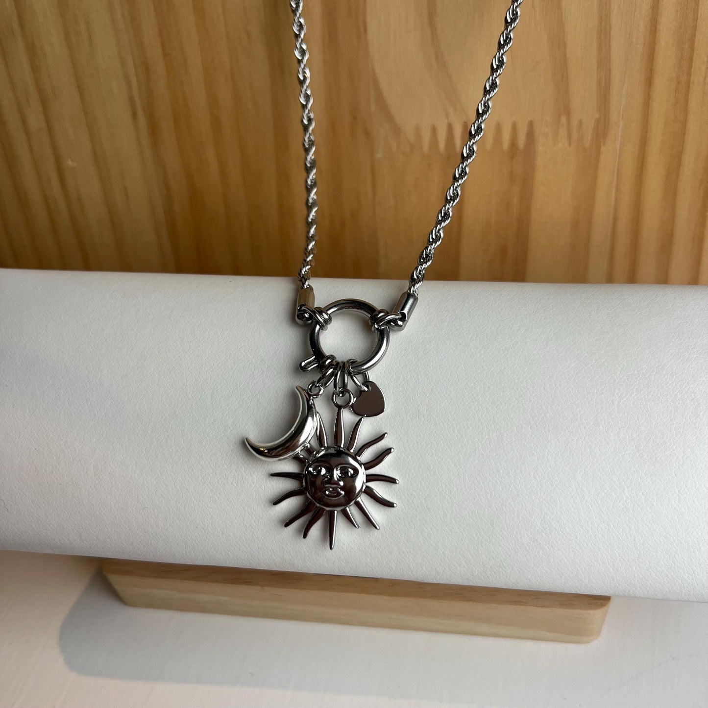 Sun Moon Rope Necklace